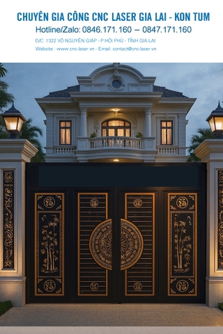 🌟 GIA LAI - GIA CÔNG HOA VĂN CỔNG CỬA – VÁCH NGĂN CNC LASER 6KW TẠI TIẾN DŨNG CNC LASER 🌟