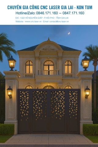 🌟 GIA LAI - GIA CÔNG HOA VĂN CỔNG CỬA – VÁCH NGĂN CNC LASER 6KW TẠI TIẾN DŨNG CNC LASER 🌟