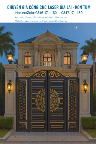 🌟 GIA LAI - GIA CÔNG HOA VĂN CỔNG CỬA – VÁCH NGĂN CNC LASER 6KW TẠI TIẾN DŨNG CNC LASER 🌟