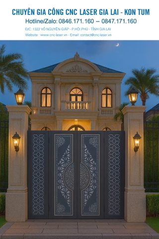 🌟 GIA LAI - GIA CÔNG HOA VĂN CỔNG CỬA – VÁCH NGĂN CNC LASER 6KW TẠI TIẾN DŨNG CNC LASER 🌟
