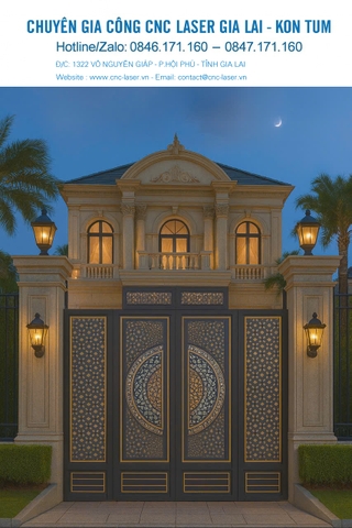 🌟 GIA LAI - GIA CÔNG HOA VĂN CỔNG CỬA – VÁCH NGĂN CNC LASER 6KW TẠI TIẾN DŨNG CNC LASER 🌟