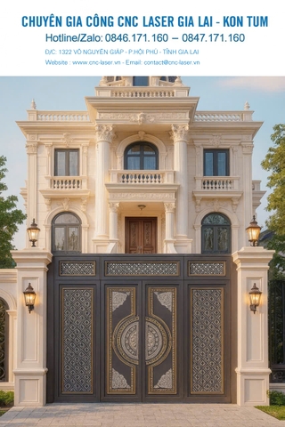 🌟 GIA LAI - GIA CÔNG HOA VĂN CỔNG CỬA – VÁCH NGĂN CNC LASER 6KW TẠI TIẾN DŨNG CNC LASER 🌟
