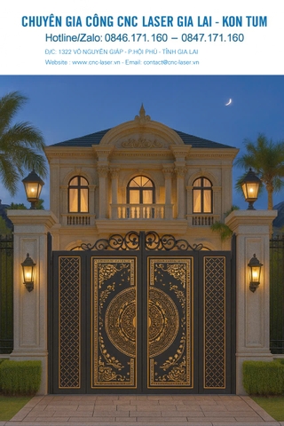 🌟 GIA LAI - GIA CÔNG HOA VĂN CỔNG CỬA – VÁCH NGĂN CNC LASER 6KW TẠI TIẾN DŨNG CNC LASER 🌟