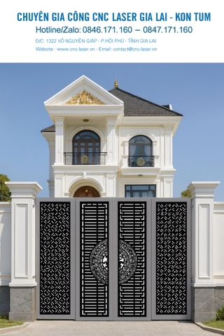 🌟 GIA LAI - GIA CÔNG HOA VĂN CỔNG CỬA – VÁCH NGĂN CNC LASER 6KW TẠI TIẾN DŨNG CNC LASER 🌟
