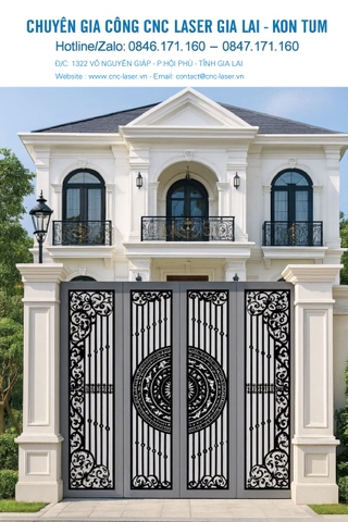 🌟 GIA LAI - GIA CÔNG HOA VĂN CỔNG CỬA – VÁCH NGĂN CNC LASER 6KW TẠI TIẾN DŨNG CNC LASER 🌟