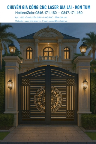 🌟 GIA LAI - GIA CÔNG HOA VĂN CỔNG CỬA – VÁCH NGĂN CNC LASER 6KW TẠI TIẾN DŨNG CNC LASER 🌟