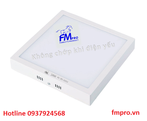 Đèn ốp trần vuông 24w FMpro - Không chớp khi điện yếu