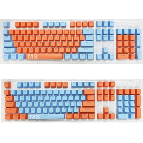 Keycap Bàn phím cơ - ABS Xanh Dương Cam