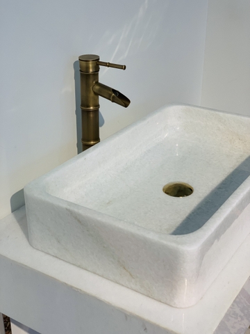 LAVABO ĐÁ TỰ NHIÊN - LAVABO CHỮ NHẬT MỎNG - BST57A