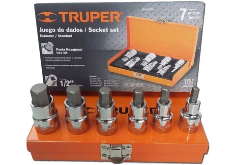 BỘ KHẨU 1/2" ĐẦU LỤC GIÁC HỆ M TRUPER - JPH-1/2X6M