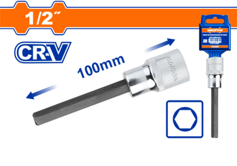 ĐẦU TUÝP 1/2 RA ĐẦU VÍT LỤC GIÁC DÀI 14X100MM WADFOW - WSC5208