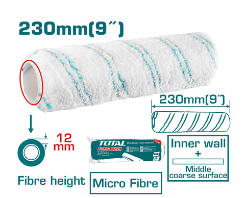 CỌ LĂN HÌNH TRỤ 9"/230MM TOTAL - THT8592