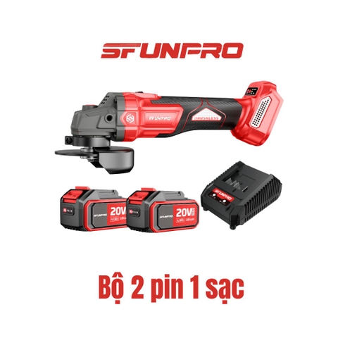 MÁY MÀI 100MM PIN 20V/4Ah (2PIN, 1SẠC) SFUNPRO - S20L100GA
