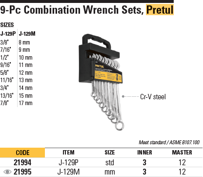 BỘ CỜ LÊ VÒNG MIỆNG 9 CHI TIẾT PRETUL - J-129M