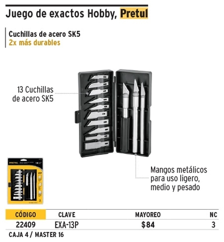 BỘ DAO ĐA NĂNG 13 MÓN PRETUL - EXA-13P