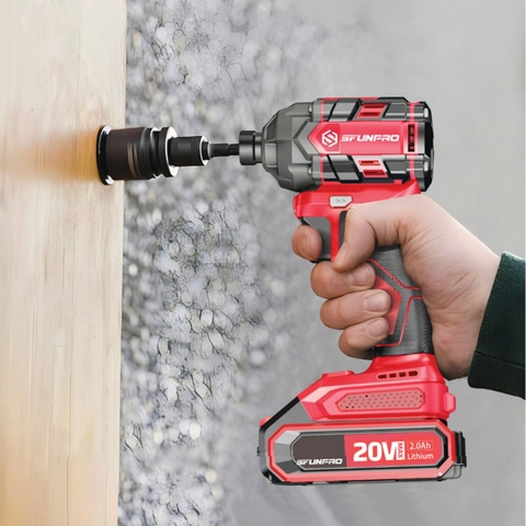 MÁY SIẾT VÍT 230N.m PIN 20V/2Ah (2PIN, 1SẠC) SFUNPRO - S20M230A