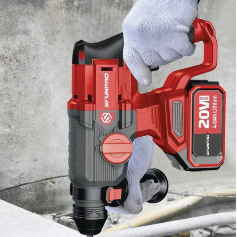 MÁY KHOAN BÊ TÔNG 3CN PIN 20V/4Ah (2PIN, 1SẠC) SFUNPRO - S20DCD26A