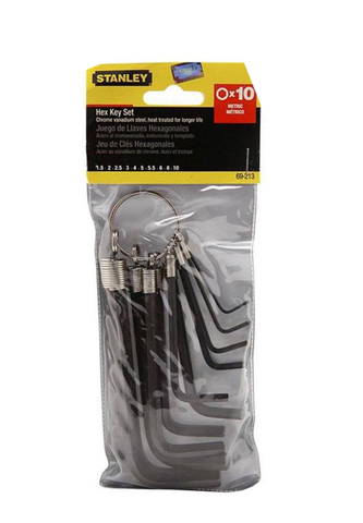 BỘ LỤC GIÁC 10 CÂY (1.5mm-10mm) STANLEY - 69-213