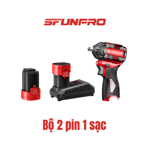MÁY MỞ ỐC 280N.m PIN 16V/2Ah (2PIN, 1SẠC) SFUNPRO - S16M280A