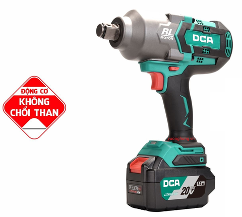 MÁY SIẾT BULONG (M12-M24) DÙNG PIN 20V/5.0Ah 1PIN, 1SẠC KHÔNG CHỔI THAN DCA - ADPB998DM