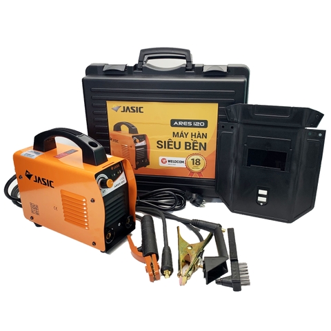 MÁY HÀN ĐIỆN TỬ  CÓ HỘP NHỰA VÀ PHỤ KIỆN JASIC WELDCOM - ARES120