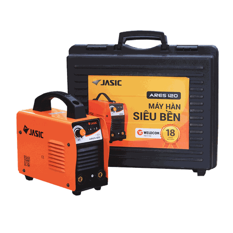 MÁY HÀN ĐIỆN TỬ  CÓ HỘP NHỰA VÀ PHỤ KIỆN JASIC WELDCOM - ARES120