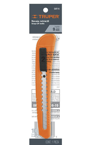 DAO RỌC GIẤY 9MM MÀU CAM TRUPER - CUT-5