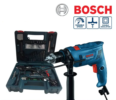 MÁY KHOAN 13MM 600W (VALI 100 MÓN) BOSCH - GSB600-100MON