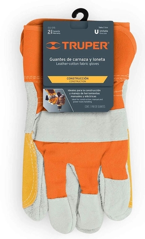 GĂNG TAY DA VẢI AN TOÀN SIZE L (GU-TECA-R - 14246) TRUPER - GU-215