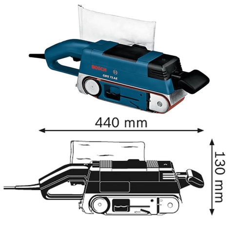 MÁY CHÀ NHÁM BĂNG 750W BOSCH - GBS75A