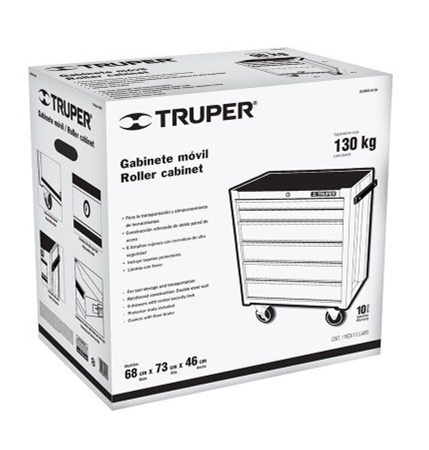 TỦ ĐỒ NGHỀ 6 NGĂN 68X88X46CM TẢI TRỌNG 130KG (12067) TRUPER - GAMO-6130