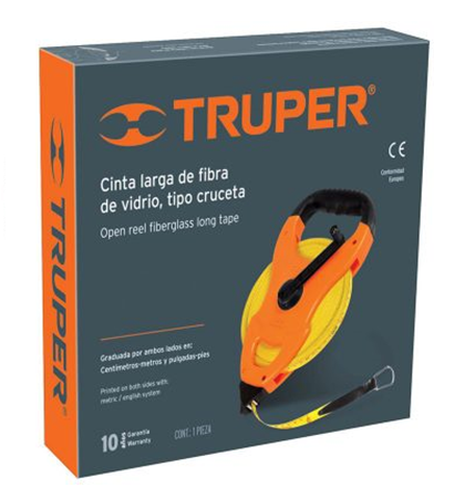 THƯỚC DÂY SỢI THỦY TINH 30M TAY CẦM NHỰA ABS (12646) TRUPER - TFC-30ME