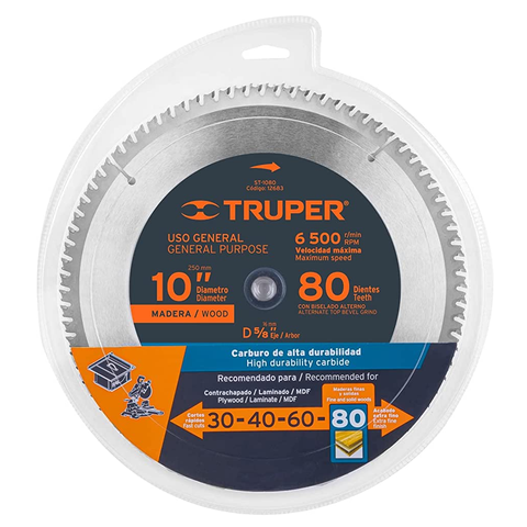ĐĨA CẮT GỖ 254MM 80 RĂNG TRUPER - ST-1080