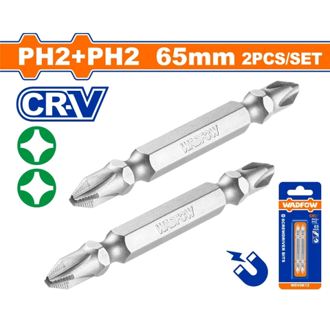 BỘ 2 MŨI BẮN VÍT 2 ĐẦU 65MM WADFOW - WSV0K12
