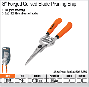 KÉO TỈA CÀNH LƯỠI THẲNG 8''/200MM TRUPER - T-24