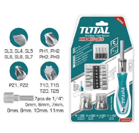 BỘ TUA VÍT 24 MÓN TOTAL - TACSD30246