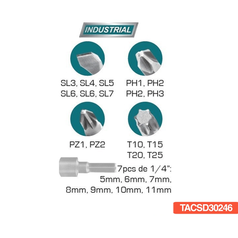 BỘ TUA VÍT 24 MÓN TOTAL - TACSD30246