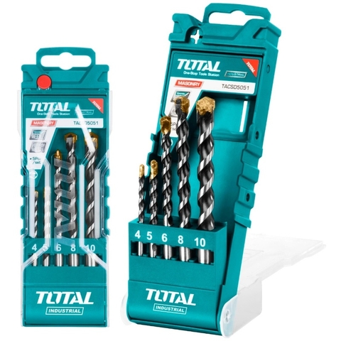 BỘ MŨI KHOAN BÊ TÔNG ĐUÔI TRƠN 5 MŨI TOTAL - TACSD5051
