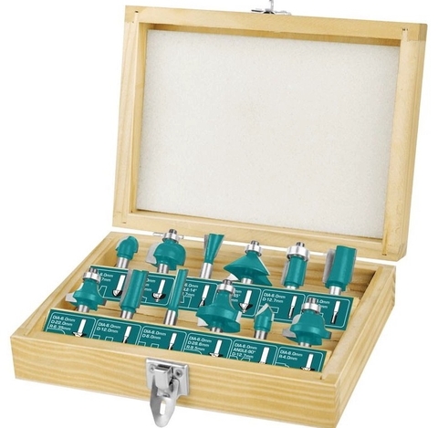 BỘ PHAY GỖ 12 CÂY 6MM TOTAL - TACSR0121