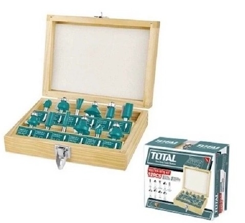 BỘ PHAY GỖ 12 CÂY 8MM TOTAL - TACSR1121