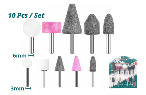 BỘ 10 LINH KIỆN MÁY MÀI KHUÔN VÀ MÀI KHUÔN MINI TOTAL - TAKB1001