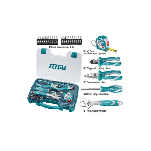 BỘ CÔNG CỤ CẦM TAY 25 MÓN TOTAL - THKTHP90256