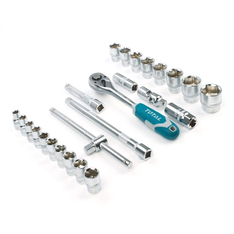 BỘ SOCKET 1/2 CẦN 2 CHIỀU 25 MÓN TOTAL - THT121251