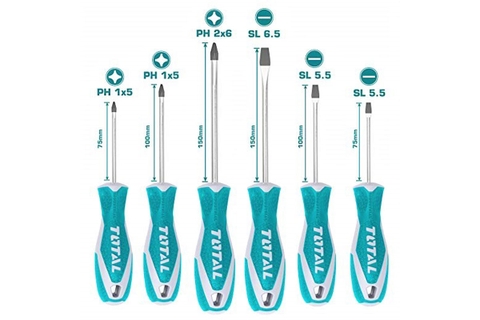 BỘ TUA VÍT 6 CÂY TOTAL - THT250606