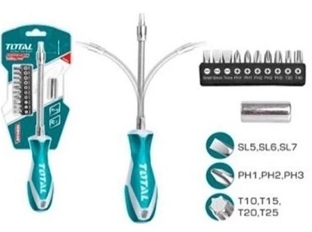 BỘ 12 TUA VÍT THAY ĐỔI TRỤC LINH HOẠT TOTAL - THT250FL1206