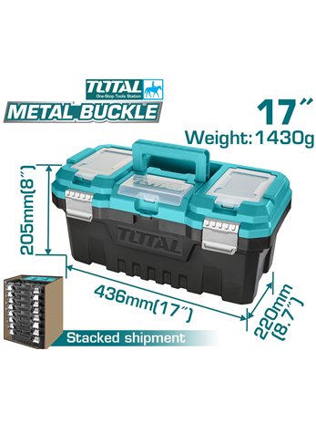 THÙNG ĐỒ NGHỀ 17'' (436X220X205) KHÓA KIM LOẠI TOTAL - TPBX0172