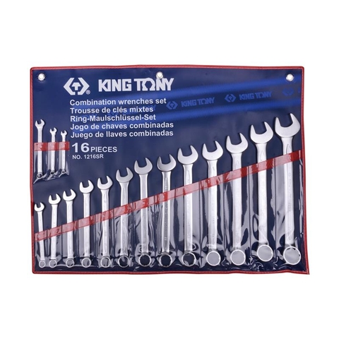 Bộ cờ lê vòng miệng hệ Inch 16 chi tiết Kingtony 1216SR