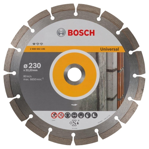 230mm Đĩa cắt kim cương đa năng có khía Bosch 2 608 602 195.