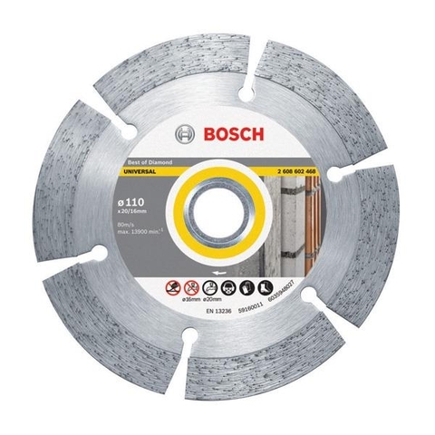 110mm Đĩa cắt kim cương đa năng có khía Bosch 2 608 602 468.