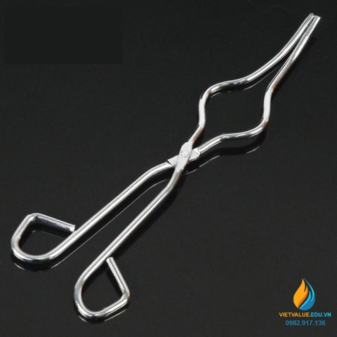 Kẹp gắp chén sứ phòng thí nghiệm, chiều dài 35cm, kẹp inox